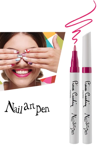 Pierre Cardin Nail Art Pen Tırnak Kalemi - Dark Pink - 2