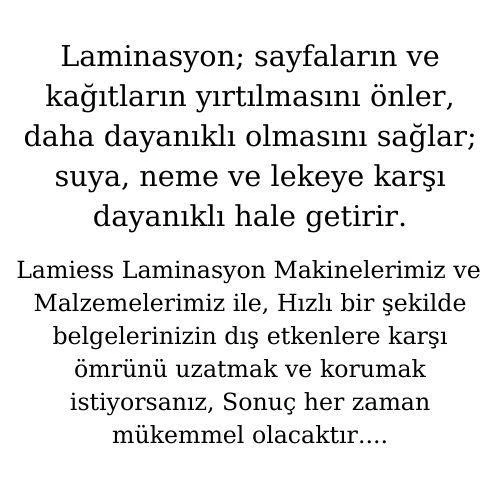 Lamiess  A-3 125 Mıc.Mat Polyester Laminasyon Filmi 100'Lü - 3