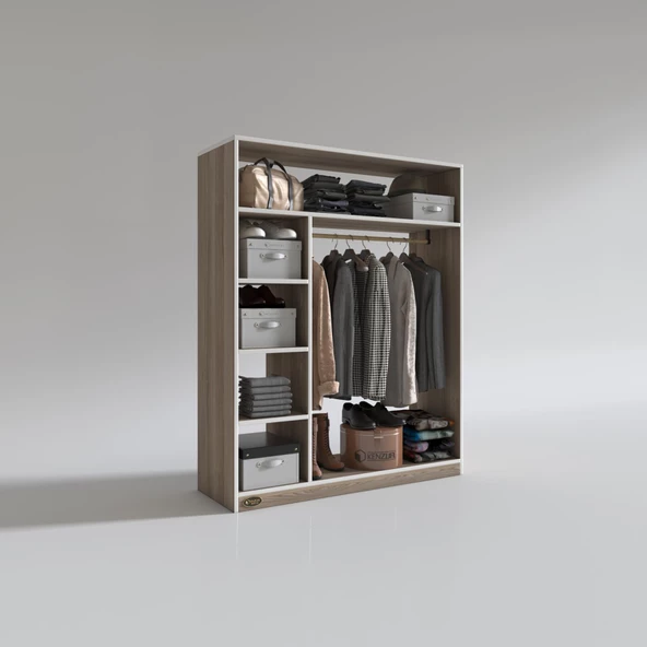 Kenzlife giysi dolabı necmettin 150*120*40 crd gardırop - Resim 2