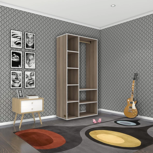 Kenzlife giysi dolabı hüsamettin 180*090*40 crd gardırop - Resim 3