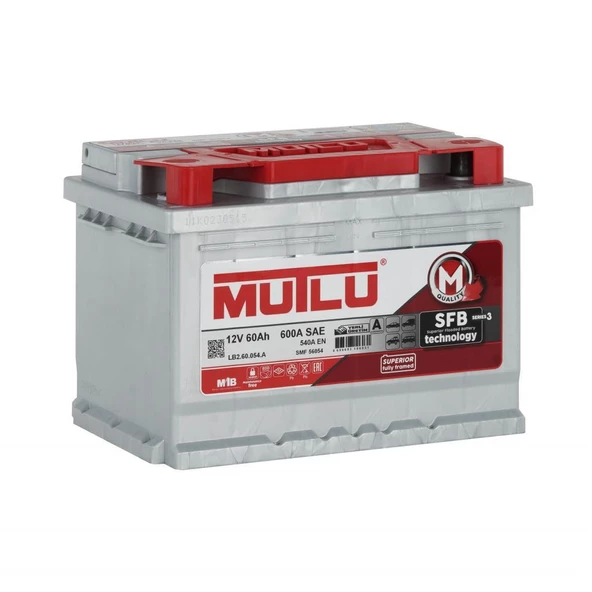 Mutlu 12 Volt 60 Amper Alçak Akü Üretim Yılı: 2024