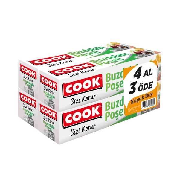 Cook Küçük Boy Buzdolabı Poşeti 4x40'lı - 2