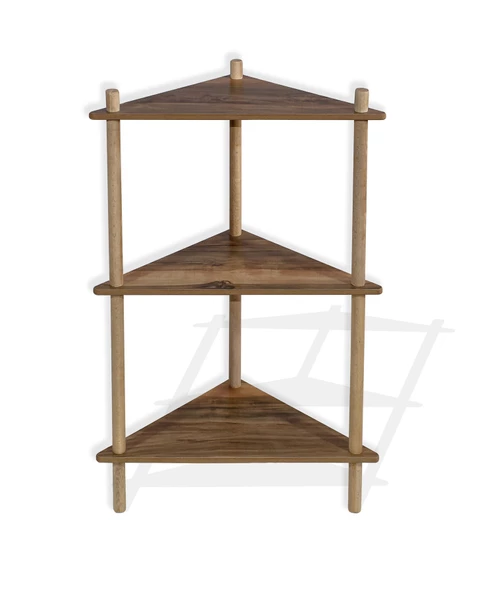 Asudehome Saksı Standı Bahçe 3 Raflı Saksılık Çiçek Rafı Ahşap Saksılık Çiçeklik No4 - 6