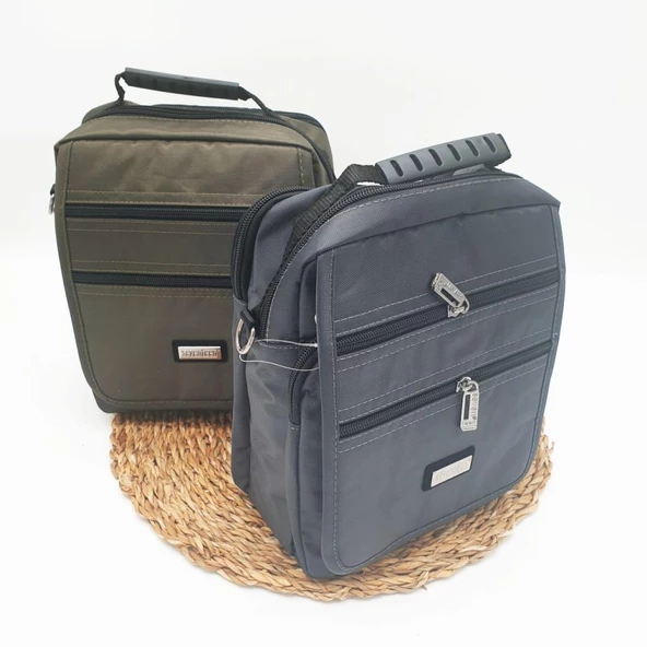 Yatay Fermuarlı Model Büyük Boy Erkek El Çantası - 12