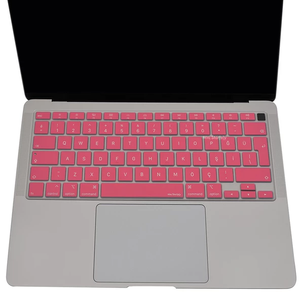 MacBook Air 13 Klavye Kılıfı A2179 A2337 M1 Türkçe Q Silikon İnce • Toz Sıvı Koruma Yıkanabilir - 11