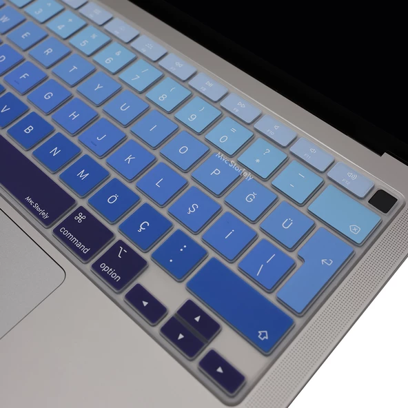 Macbook Air M1 13inç Klavye Koruyucu Türkçe Q Ombre A2179 A2337 ile Uyumlu - 10