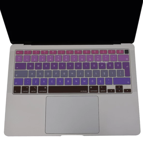 Macbook Air M1 13inç Klavye Koruyucu Türkçe Q Ombre A2179 A2337 ile Uyumlu - 5