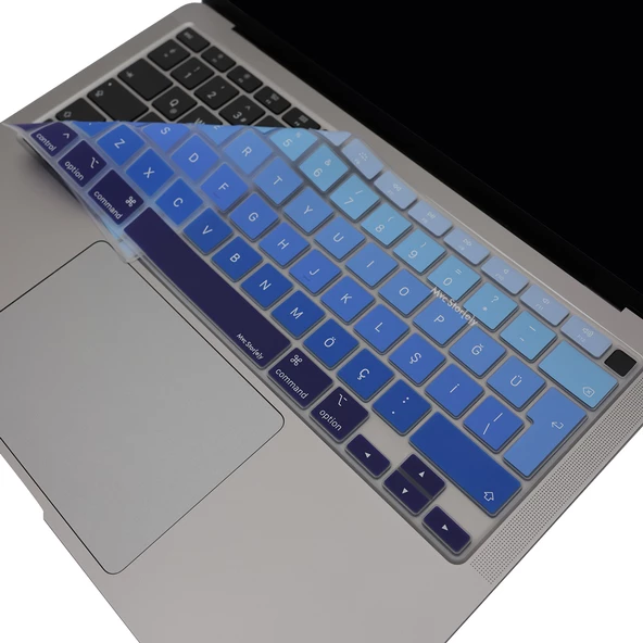 Macbook Air M1 13inç Klavye Koruyucu Türkçe Q Ombre A2179 A2337 ile Uyumlu - 4