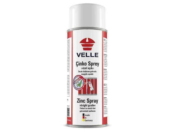 VELLE Çinko (Pas Koruma ) Sprey "Özel Açık" 400 ml