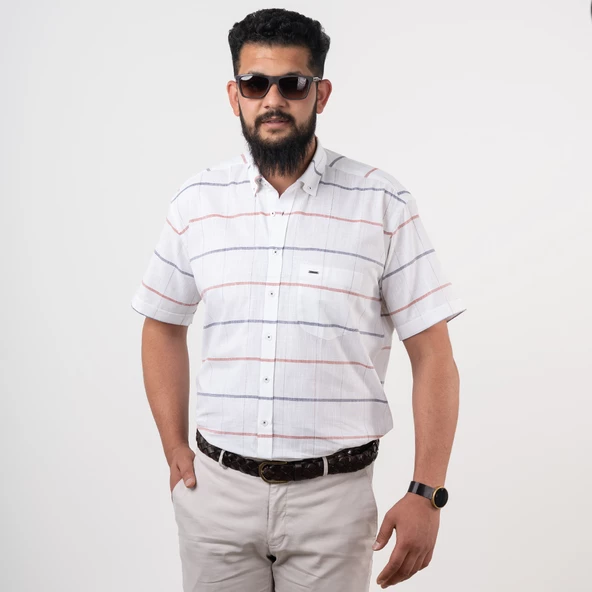 DORSS CEPLİ RAHAT KESİM KISA KOL ERKEK GÖMLEK - Resim 6