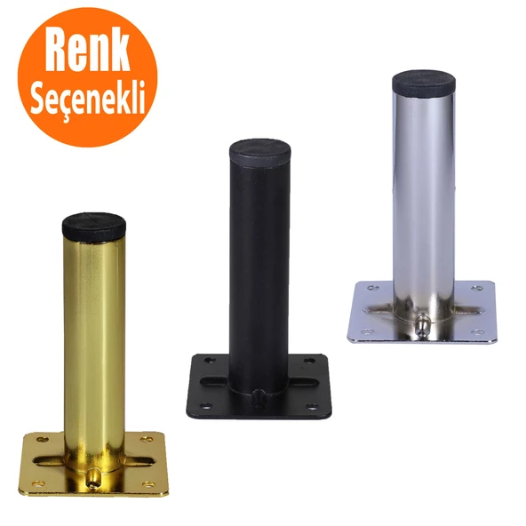 Nobel Mobilya Masa Sehpa Ayağı Metal Ayak 12 Cm (Renk Seçenekli)