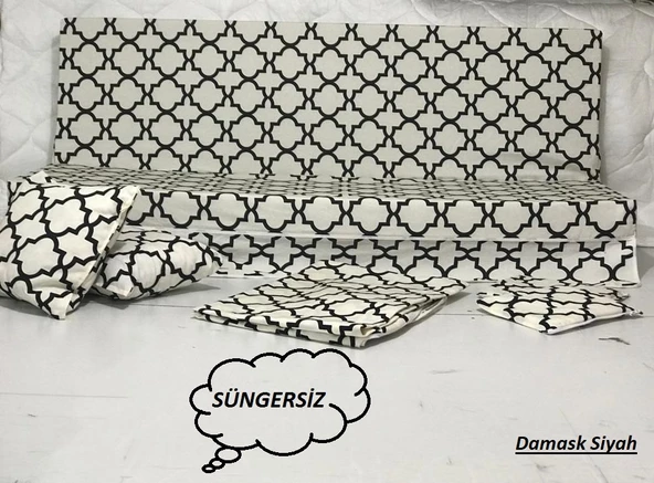 Mandaş Süngersiz 2 Kişilik Salıncak Minder Seti (Pamuklu Kumaş) - 3