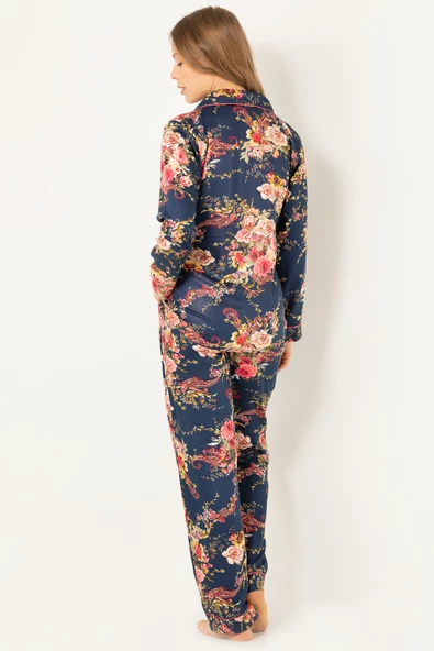 DoReMi Doğal Viskon Soft Yumuşak Düğmeli Pijama Takımı - 5