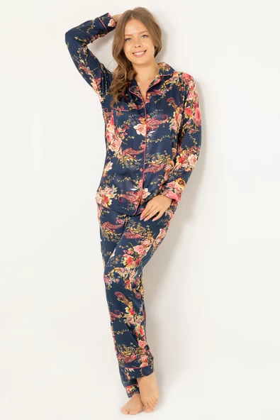 DoReMi Doğal Viskon Soft Yumuşak Düğmeli Pijama Takımı - 2
