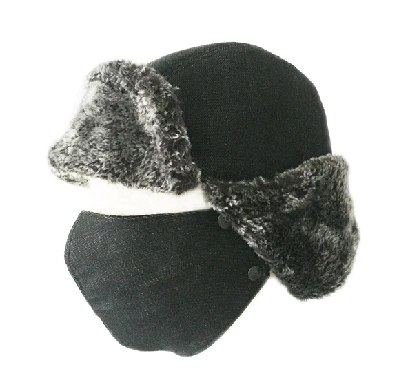 Shark Anatolia Çıkarılabilir Maskeli Pilot Kürklü Şapka Taşlanmış Siyah - 5