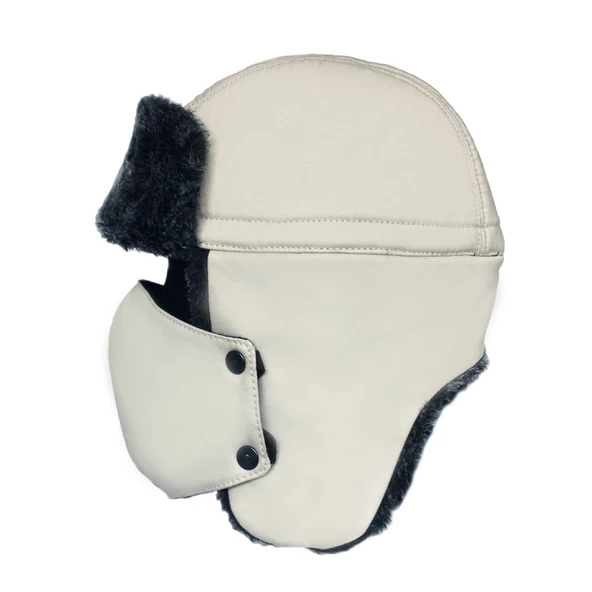 Shark Anatolia Çıkarılabilir Maskeli Pilot Kürklü Şapka Açık Krem - 3