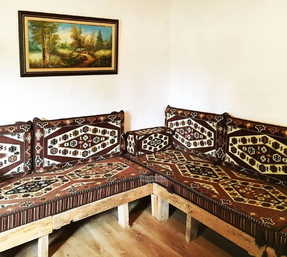 Shark Anatolia Yörük Şark Köşesi İkili Sedir Takımı Kahve - 3