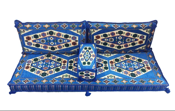 Shark Anatolia Yörük İkili Sedir Takımı Mavi - 5