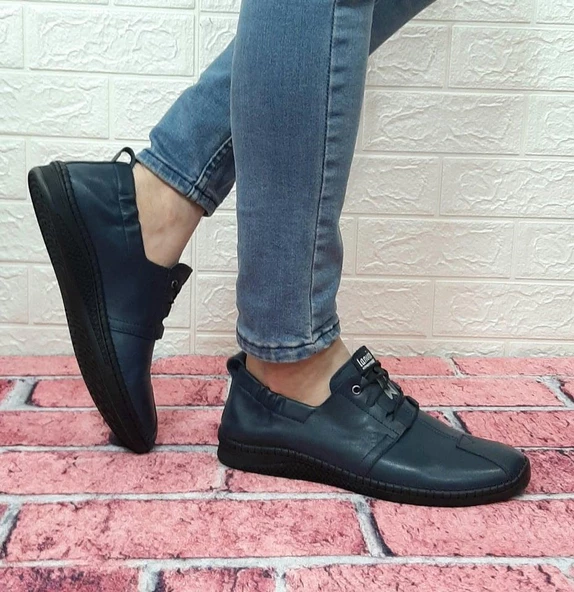 Voyager 5146 Lacivert Hakiki Deri Ortapedik Erkek Klasik Ayakkabı - 2