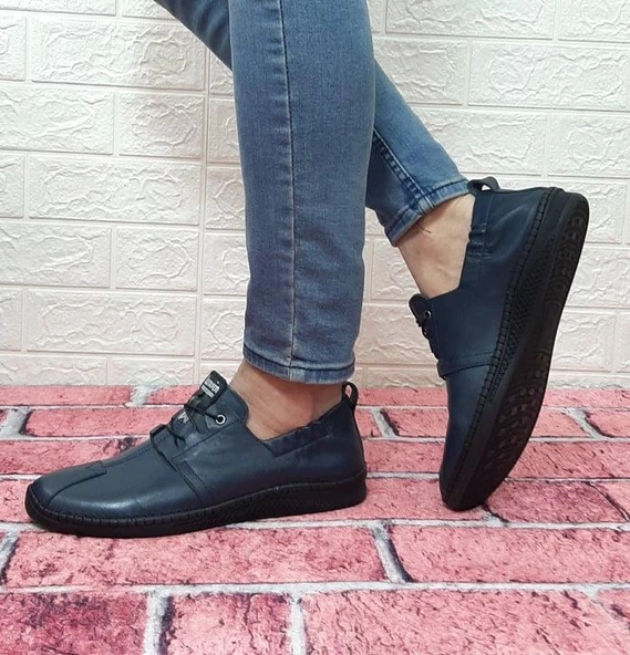 Voyager 5146 Lacivert Hakiki Deri Ortapedik Erkek Klasik Ayakkabı - 6