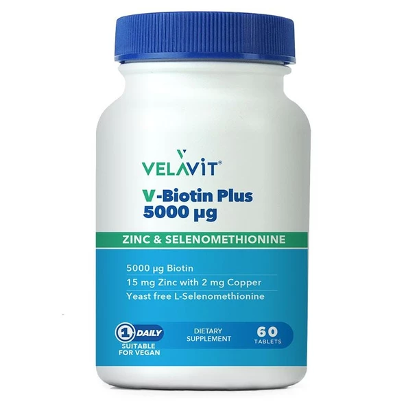 Velavit V-Biotin 5000 Mg 60 Tablet