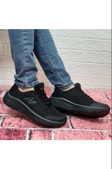 Hammerjack 21160 Paulo Siyah Memoryfoam Hafızalı Ortapedik Tabanlı Athletich Koşu Spor Ayakkabı