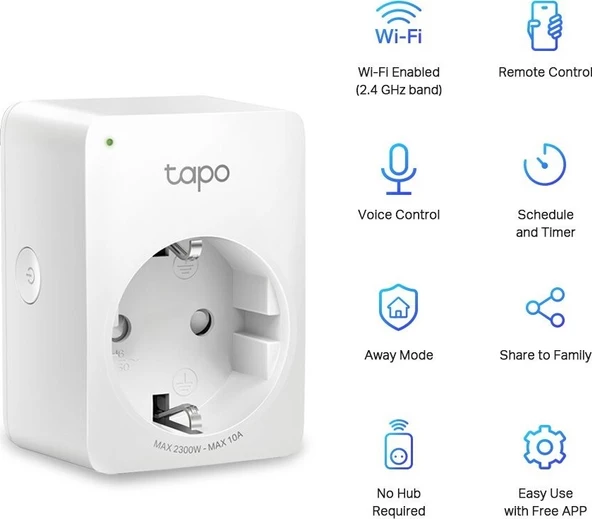 TP-LINK TAPO P100 AKILLI MİNİ Wi-Fi Soketi 4 lü Paket