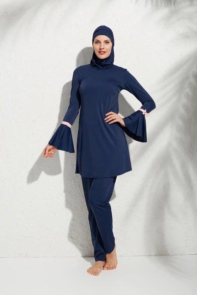 Pierre Cardin 191934 Uzunkollu Kolu Volanlı Tesettür Mayo - 5