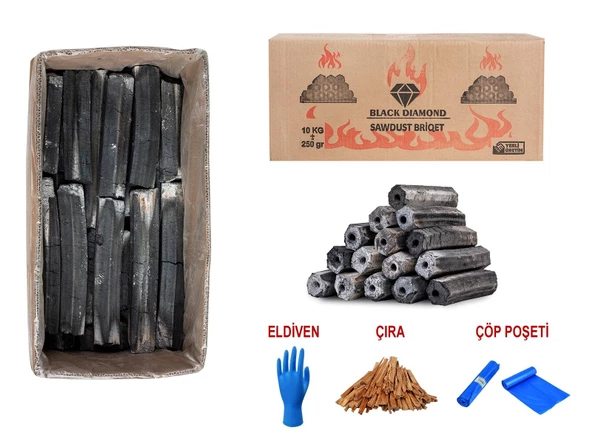 BLACK DIAMOND PRESS BRİKET TAŞ FIRIN MANGAL KÖMÜRÜ 10kg - 2