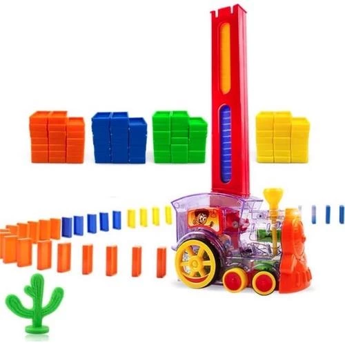 Can Oyuncak Kutulu Pilli Dominolu Tren 80 Parça Domino Taşı Dizen GP2150 - 3