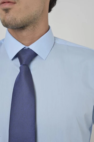 Mavi Klasik Yaka Slim Fit  Gömlek - 5