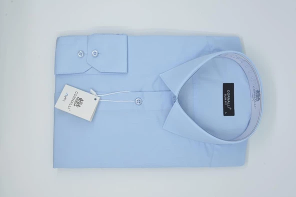 Mavi Klasik Yaka Slim Fit  Gömlek - 8