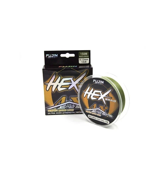 Fujin Hex 150mt 0,12mm 4x Moss Greeni İp Misina