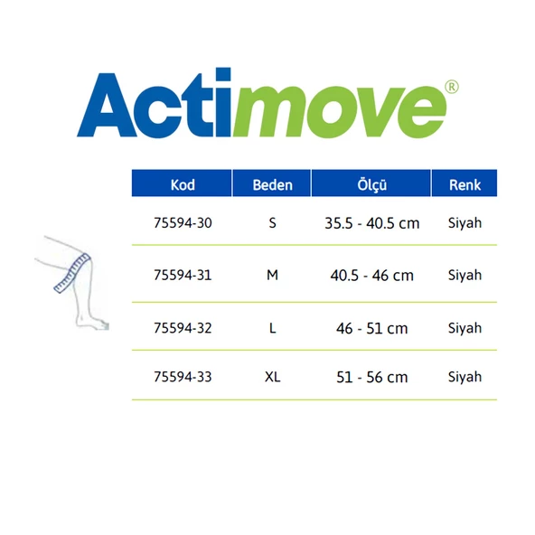 Actimove Patella ve Ligament Destekli Dizlik / Ayarlanabilir Patella Desteği ile - 8