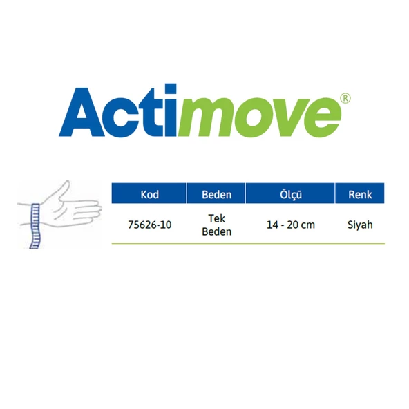 Actimove El Bileği Desteği Ayarlanabilir  Standart Beden - 8