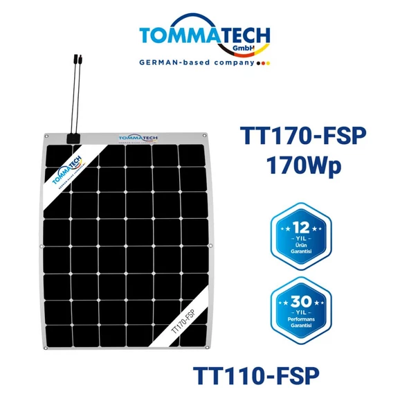 Tommatech 170 Watt Esnek Güneş Paneli FLEXİBLE