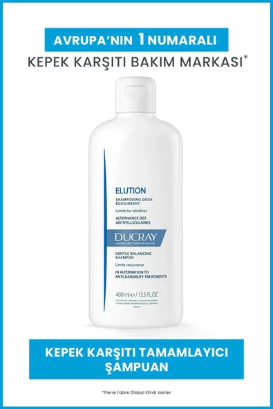 Ducray Elution Shampoo Kepek Karşıtı Tamamlayıcı Şampuan400 ML