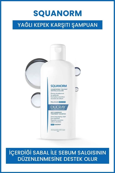 Ducray Squanorm Yağlı Kepek Karşıtı Şampuan 200ml