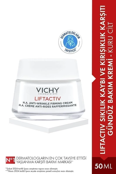 Vichy Liftactiv Supreme Cream 50 ml - Kuru Ciltler İçin Kırışıklık Giderici ve Sıkılaştırıcı Krem