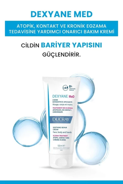 Ducray Dexyane MeD Atopik, Kontakt ve Kronik Egzama Tedavisine Yardımcı Onarıcı Bakım Kremi 100 ml