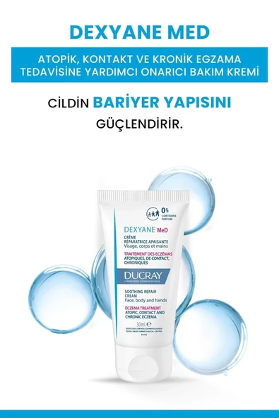 Ducray Dexyane MeD Atopik, Kontakt ve Kronik Egzama Tedavisine Yardımcı Onarıcı Bakım Kremi 30ml