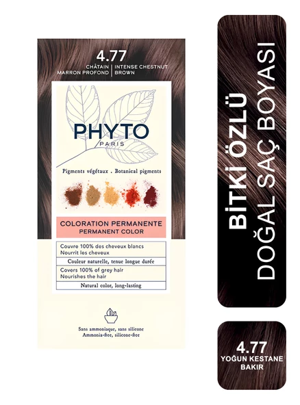 Phyto Color Bitkisel Saç Boyası - 4.77 Yoğun Kestane Bakır
