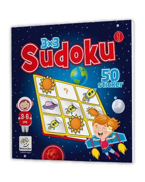Stickerlı Çıkartmalı Sudoku Seti 3 ve 6 Yaş Yükselen Zeka - 2