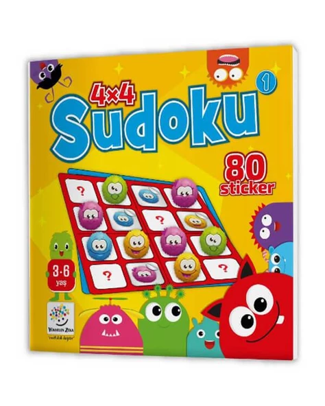 Stickerlı Çıkartmalı Sudoku Seti 3 ve 6 Yaş Yükselen Zeka - 4