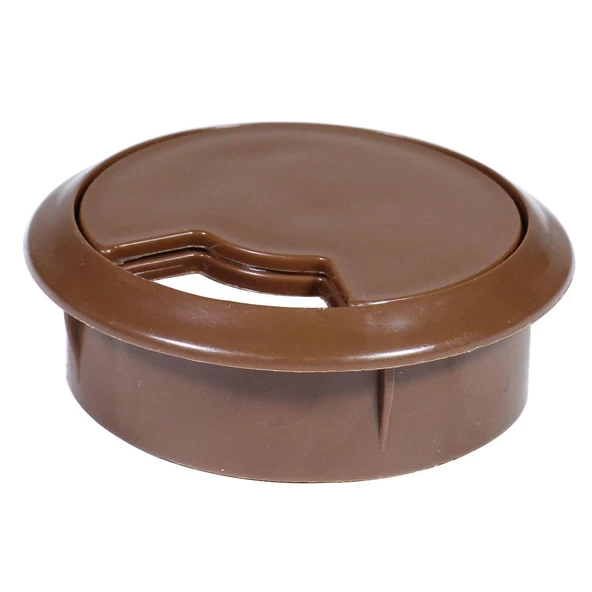 Masa Üstü Kablo Kanalı Deliği Kapağı Kahverengi Masa Kapağı 6 cm (5 ADET) - 5