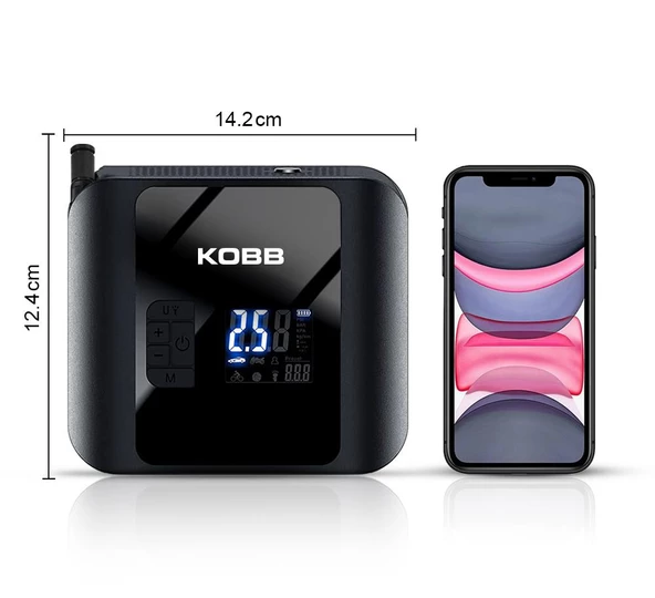 Kobb Kb420 12Volt/Şarjlı 150Psı Taşınabilir Dijital Basınç Göstergeli Led Aydınlatmalı Lastik Şişirme Pompası - 3