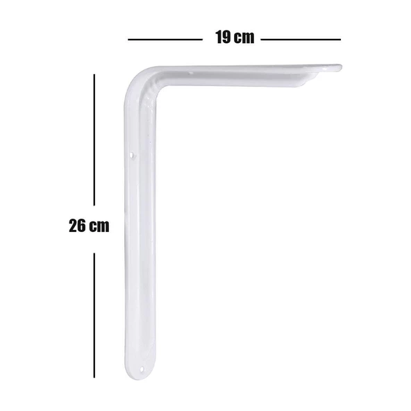 Raf Altı Ayak Raf Tutucu L Demir 19 x 26 cm Beyaz Montaj Aparatı (2 ADET) - 3