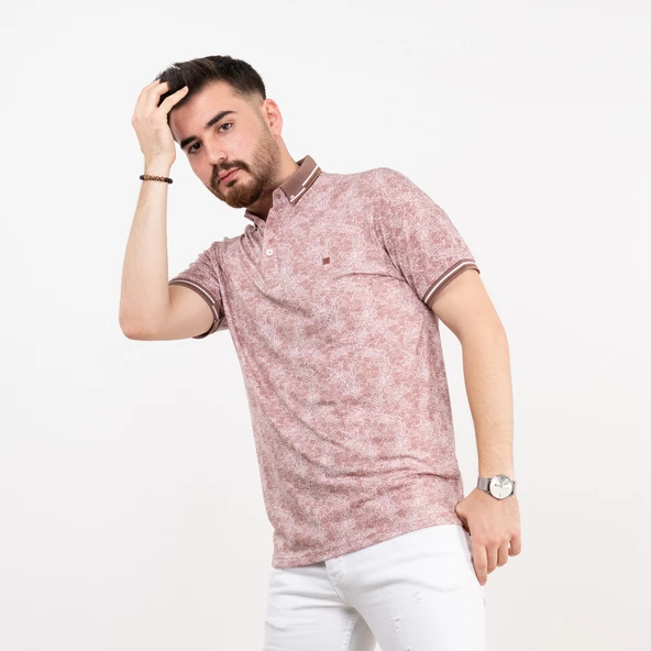 DESENLİ LİKRALI DİGİTAL BASKILI SLİMFİT ERKEK T-SHİRT - Resim 5