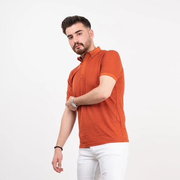 POLO YAKA SLİMFİT ERKEK T-SHİRT - 5
