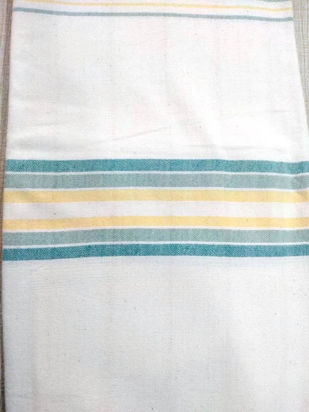 Mandaş Pamuklu El Dokuma Peştemal (80x200) - Krem Sarı - 2